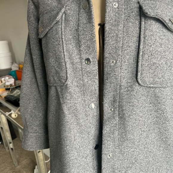 Zara soft grey shirt jacket - Picture 8 of 12